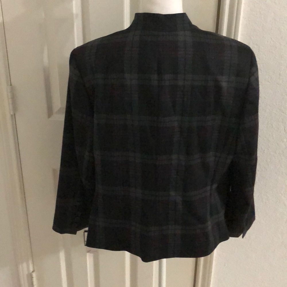Nine West Women Plus Size Plaid Blazer - Picture 3 of 3